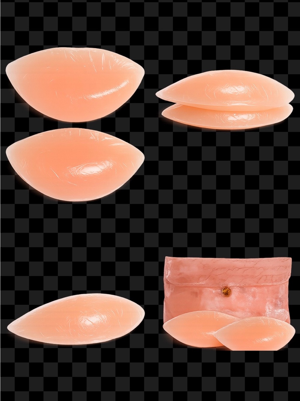 Padding Moon Silicone Crescent Swimsuit Inserts Nude